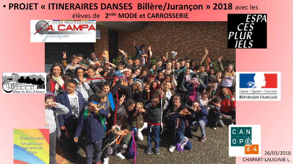 Projet “ ITINERAIRES DANSES Billère/Jurançon » – Elève 2nde MODE et CARROSSERIE