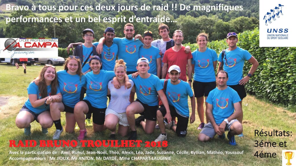 UNSS – RAID BRUNO TROUILHET 2018