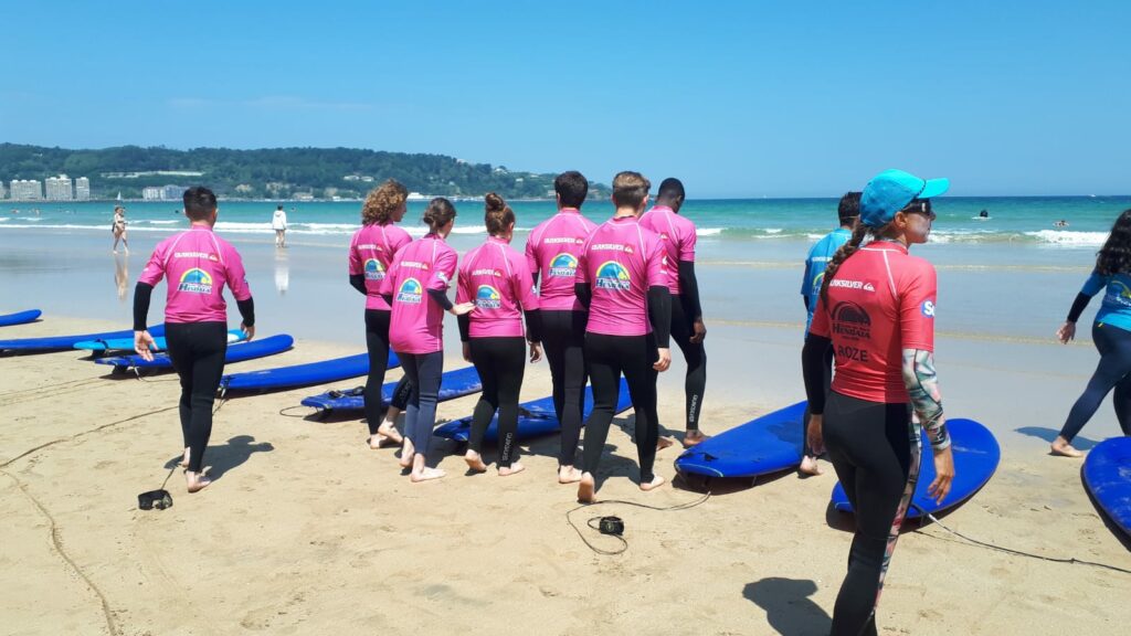 UNSS – Initiation surf sur la plage d’Hendaye